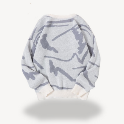 Herren-Strickpullover mit abstraktem Muster | Loravelle 2