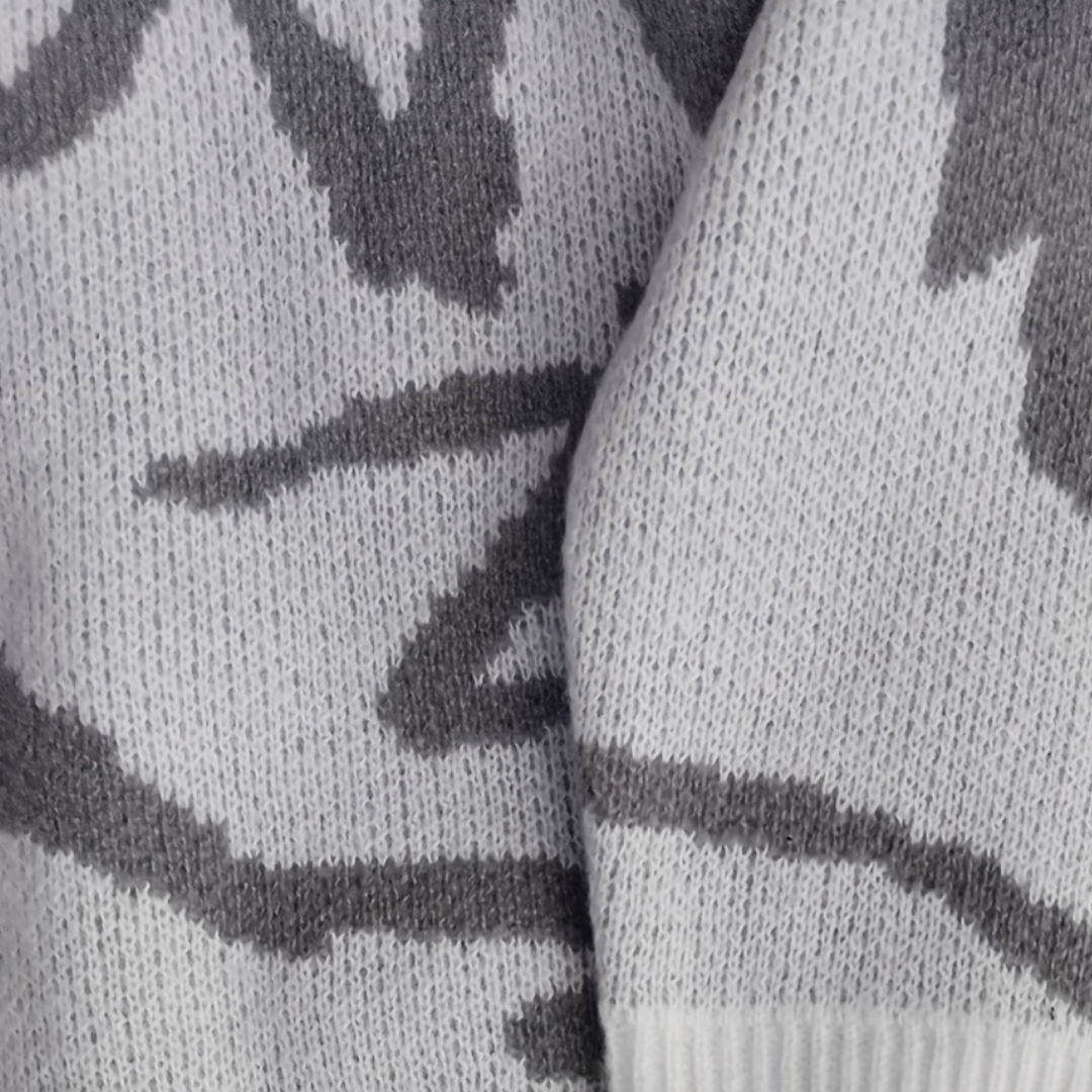Herren-Strickpullover mit abstraktem Muster | Loravelle 4