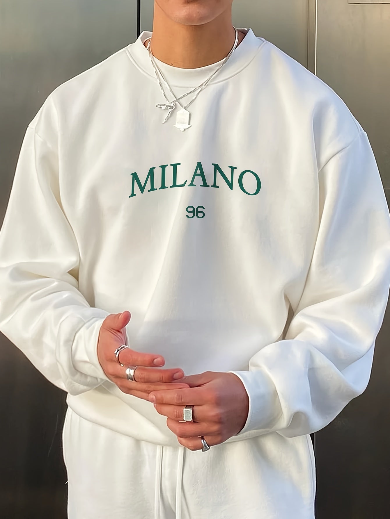 Herren Oversize Sweatshirt Rundhals Großformatig Modern - BerlinGlamour