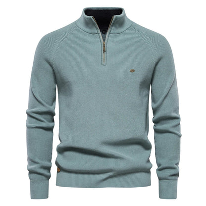 Herren-Sweatshirts mit durchgehendem Reißverschluss | Langarm-Sweatshirts | Strickpullover | Poloshirts | Herren-Sweatshirts mit halbem Reißverschluss-Türkis-S-Chaps Herrenmode
