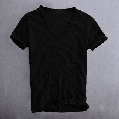 Herren T-Shirt Leicht Baumwolle V-Ausschnitt - BerlinGlamour