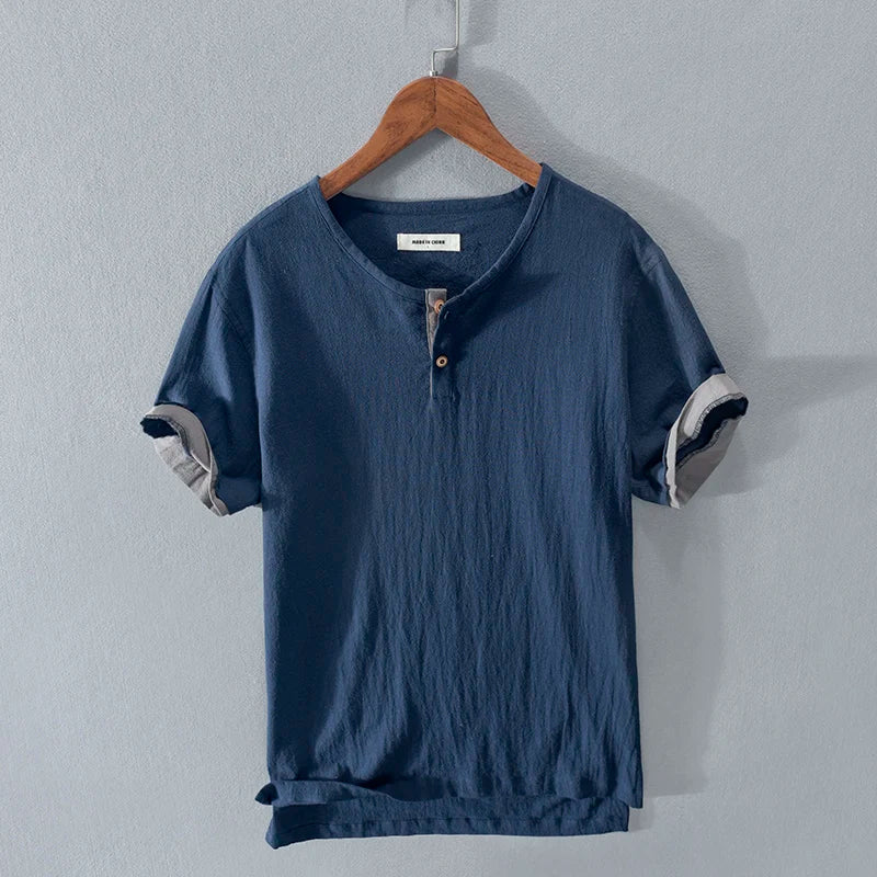 Herren T-Shirt Leicht Baumwolle Kurzarm Sommer - BerlinGlamour
