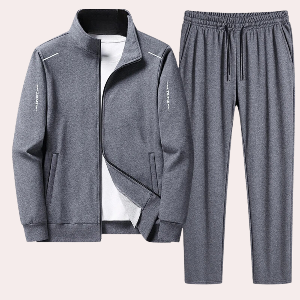 Herren Trainingsanzug Sport Set Zweiteilig Mit Reißverschluss - BerlinGlamour