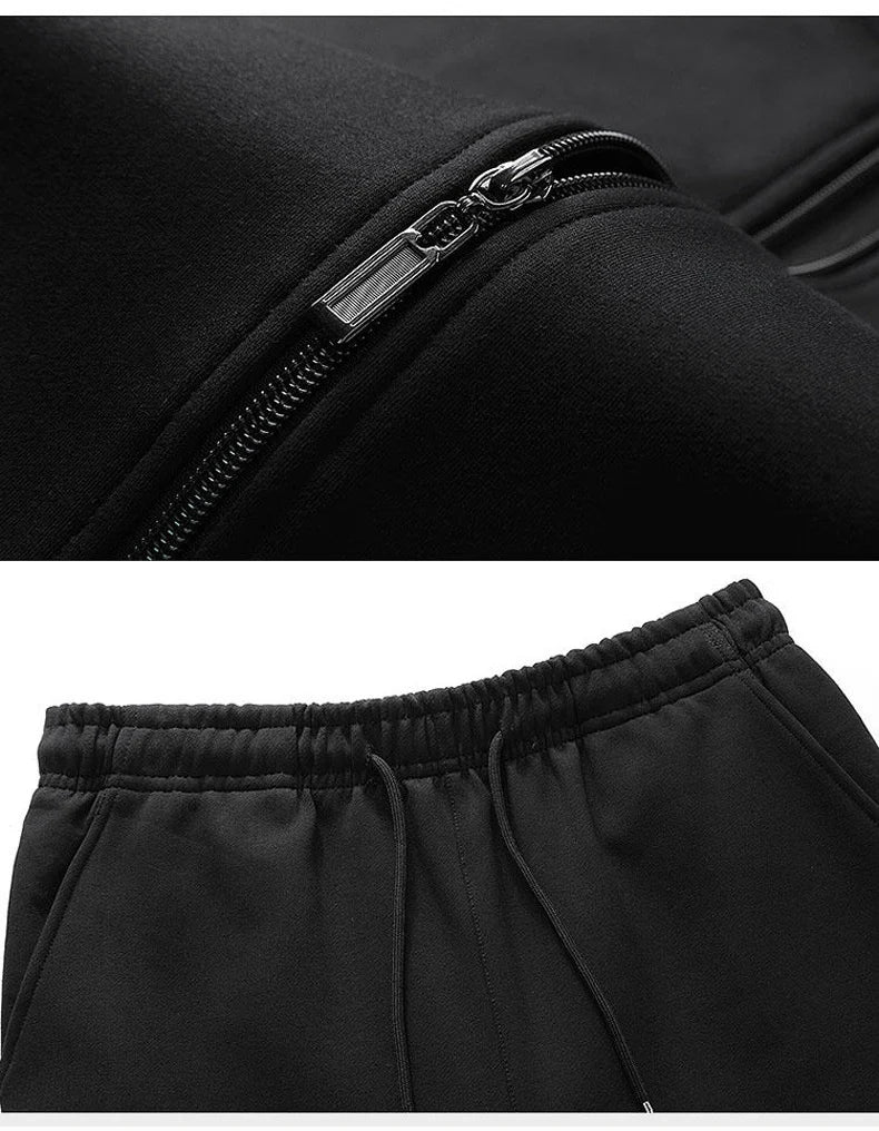 Herren-Trainingsanzug – mit Reißverschluss – zweiteilig – Jacke und Jogginghose – Jogginganzug-Chaps Herrenmode