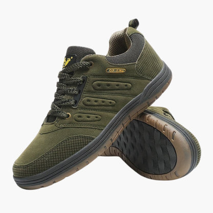 Herren-Wanderschuhe mit Schnürverschluss und strukturierter Außensohle 0