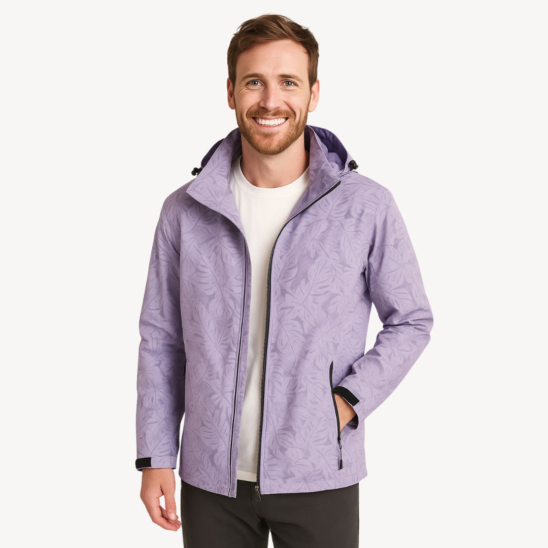 Herren-Windjacke mit Blumendruck | Loravelle 6