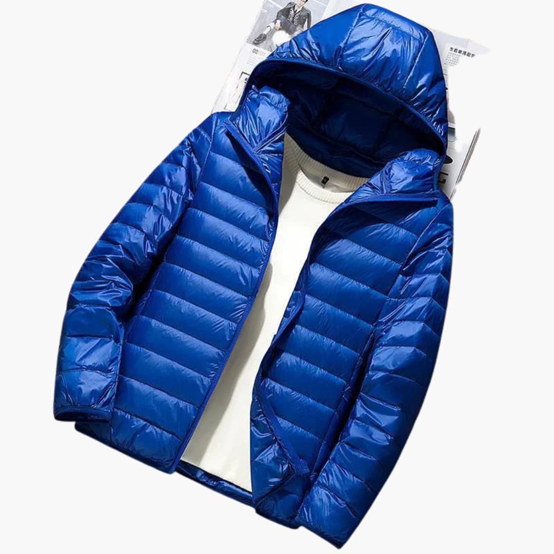 Herren-Winterjacke mit Kapuze und Steppdesign 0