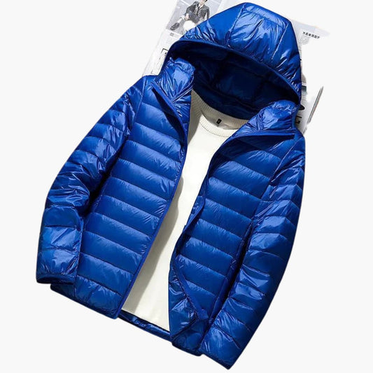 Herren-Winterjacke mit Kapuze und Steppdesign 0