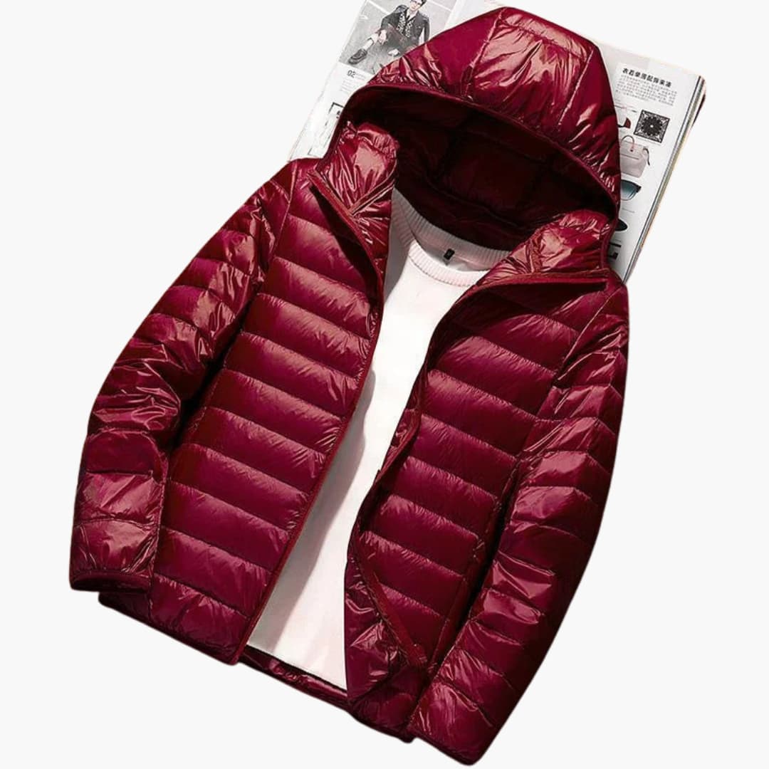 Herren-Winterjacke mit Kapuze und Steppdesign 4