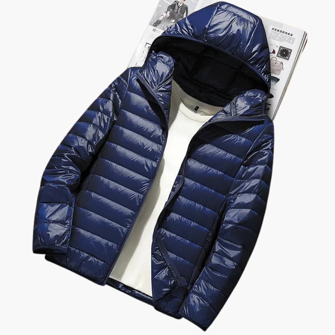 Herren-Winterjacke mit Kapuze und Steppdesign 5