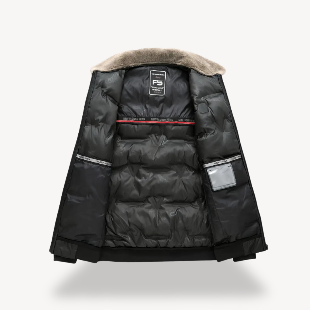 Herren-Winterparka mit Kunstpelzkapuze | Loravelle 2
