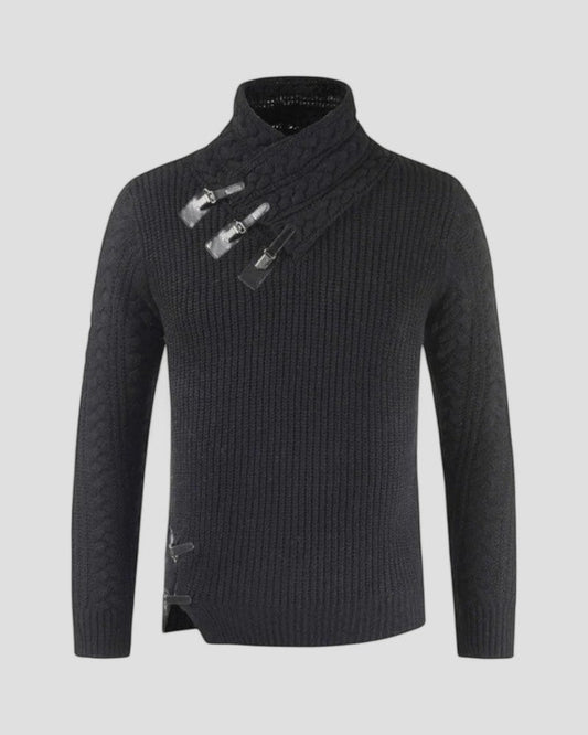 Herren-Winterpullover mit Schnallendetail 0