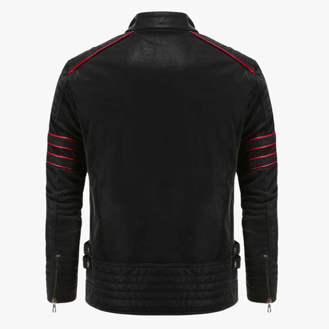 Herren-Zip-Jacke mit gesteppten Ärmeln und Kontraststreifen 5