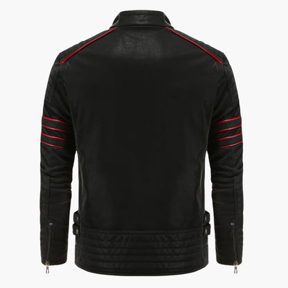 Herren-Zip-Jacke mit gesteppten Ärmeln und Kontraststreifen 5