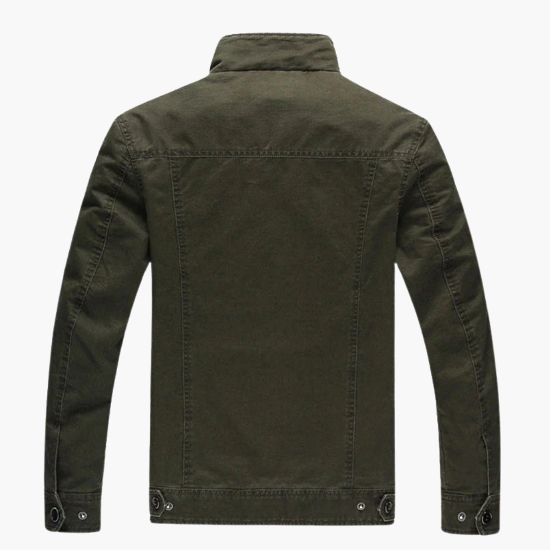Herren Bikerjacke mit Reißverschluss und langen Ärmeln 1