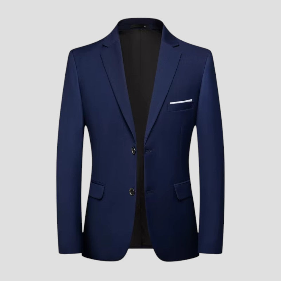 Herren Blazer Business Jacke Zwei Knöpfe 1
