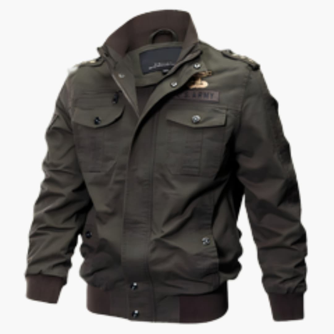 Herren Bomberjacke mit Reißverschluss und Fronttaschen 0