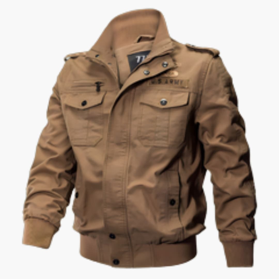 Herren Bomberjacke mit Reißverschluss und Fronttaschen 2