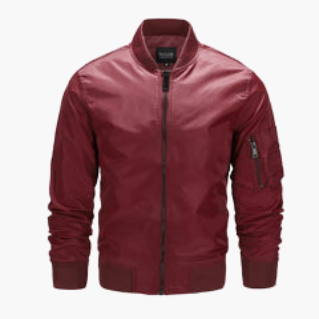 Herren Bomberjacke mit Reißverschluss und Fronttaschen 4