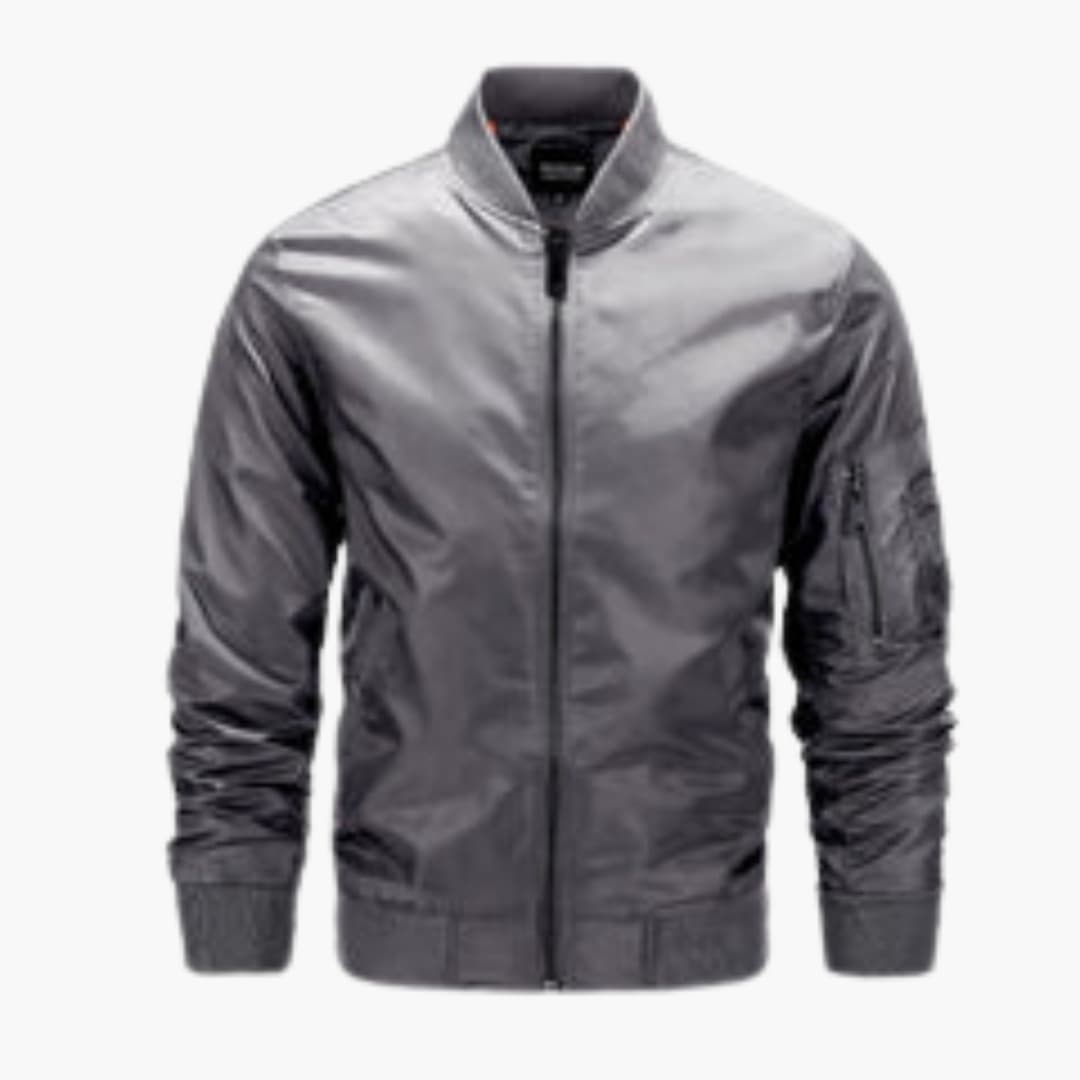 Herren Bomberjacke mit Reißverschluss und Fronttaschen 5
