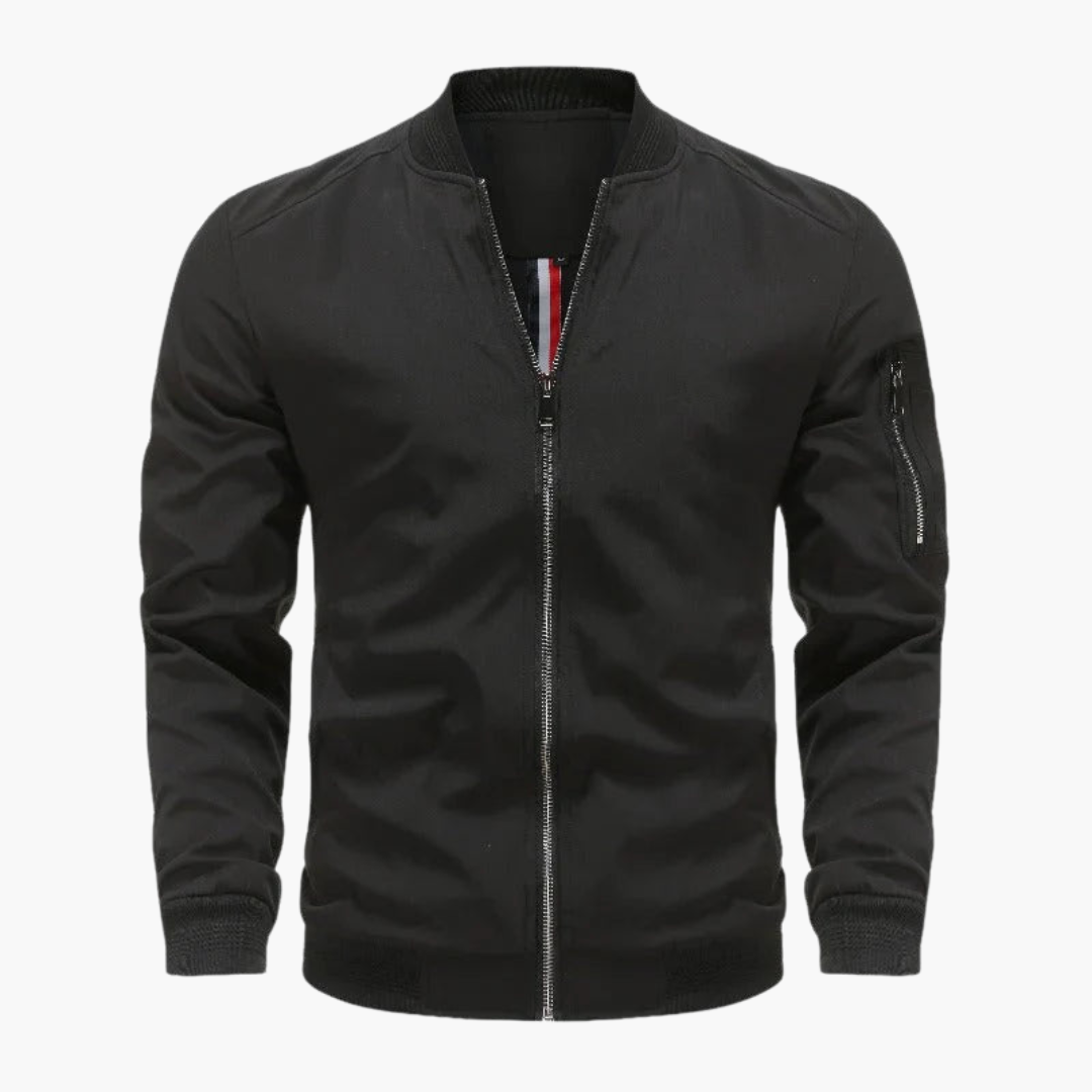 Herren Bomberjacke mit Reißverschluss und klassischem Schnitt 2