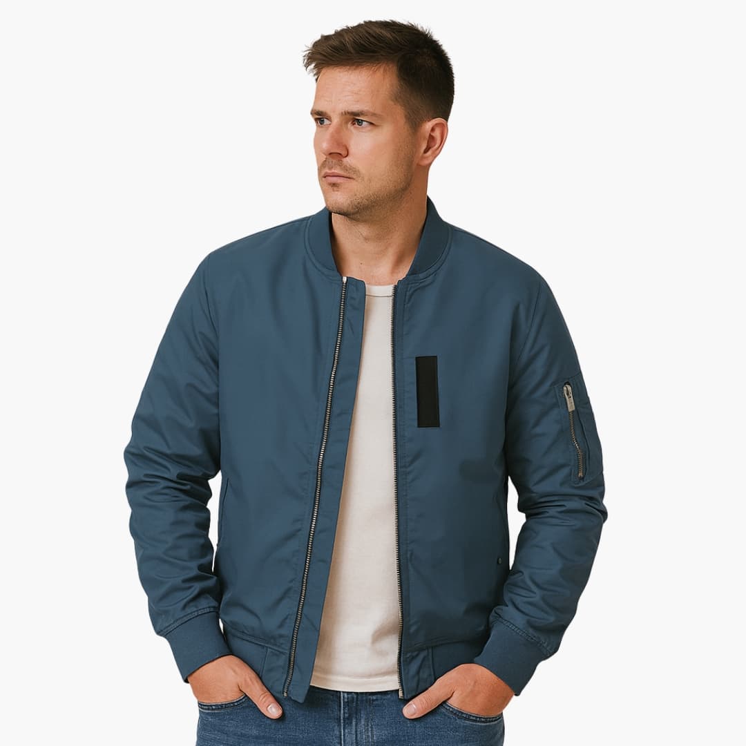Herren Bomberjacke mit Rippbund 1