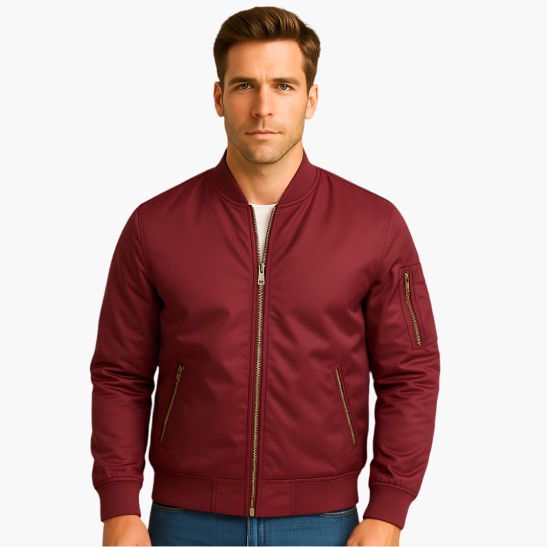 Herren Bomberjacke mit Rippbund und Reißverschluss 9