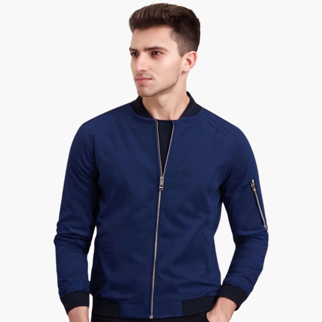 Herren Bomberjacke mit Rippbündchen 1