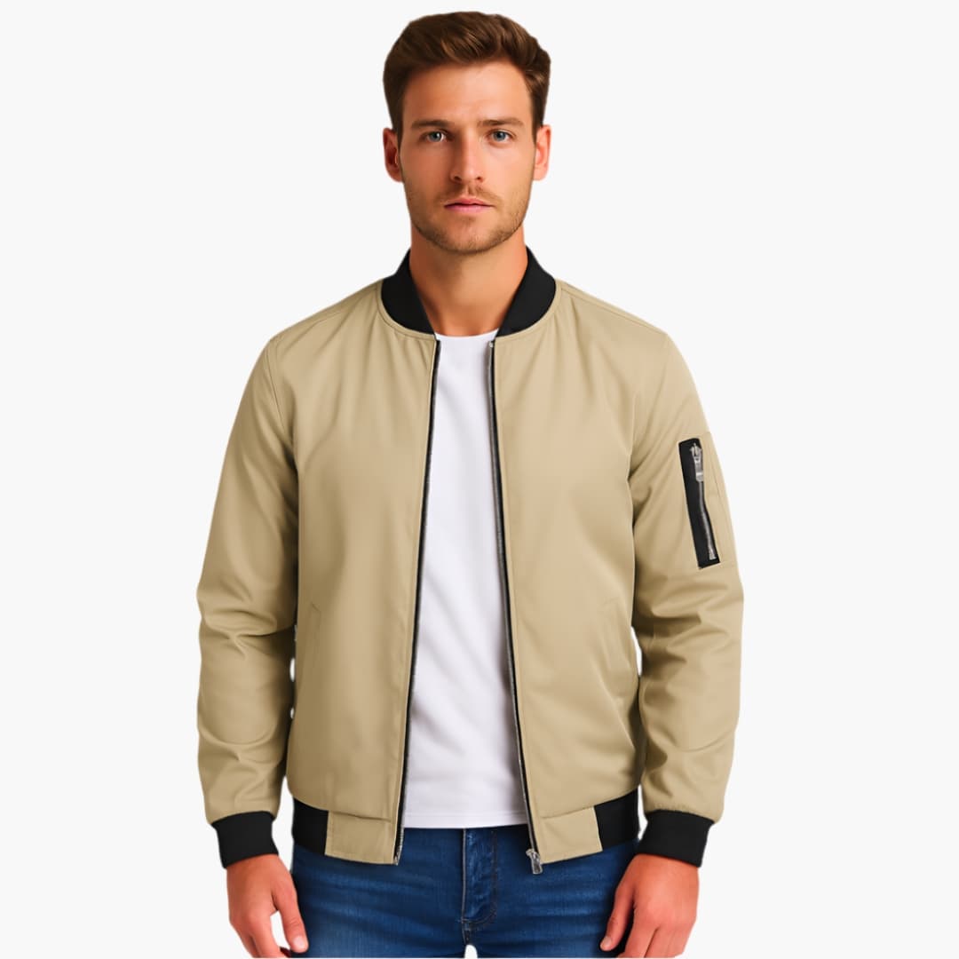 Herren Bomberjacke mit Rippbündchen 3