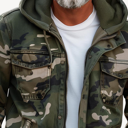 Herren Camouflage Jacke mit Kapuze | Loravelle 1