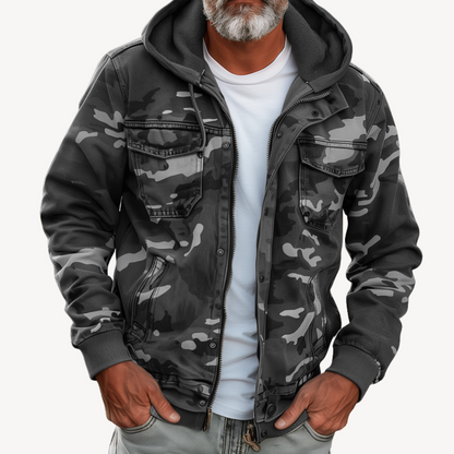 Herren Camouflage Jacke mit Kapuze | Loravelle 2