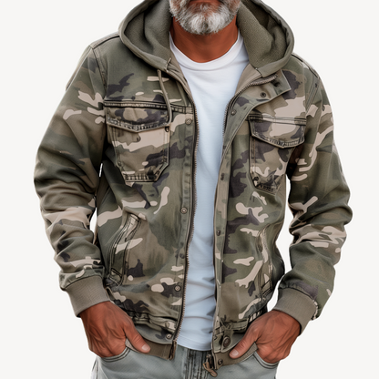 Herren Camouflage Jacke mit Kapuze | Loravelle 3