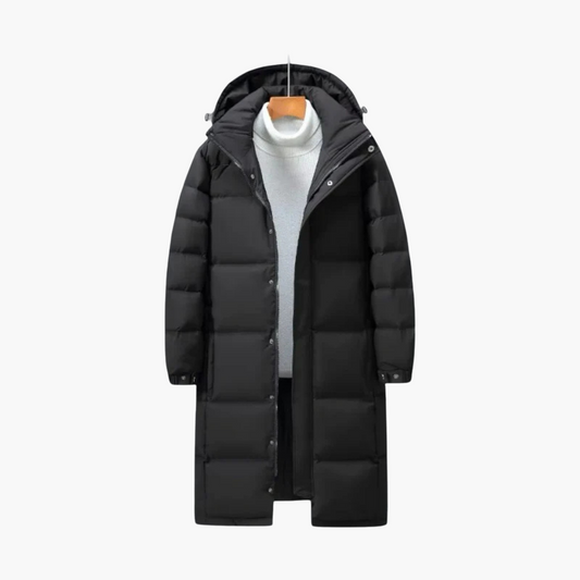Herren Daunenjacke mit Kapuze und Steppisolierung 0