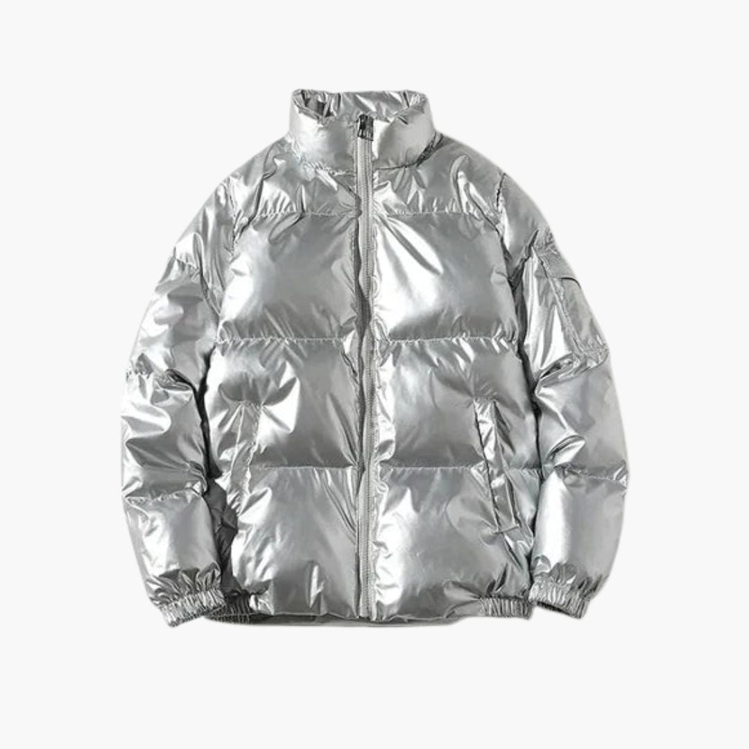 Herren Daunenjacke mit Reißverschluss und langen Ärmeln 3