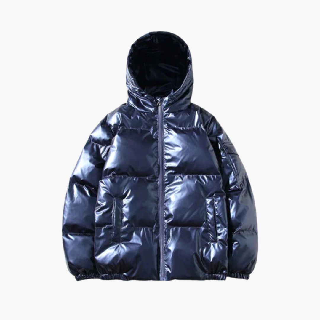 Herren Daunenjacke mit Reißverschluss und langen Ärmeln 4