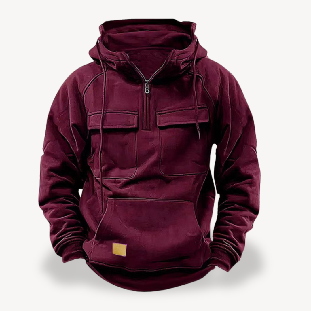 Herren Fleece-Cargo-Hoodie | Loravelle 4