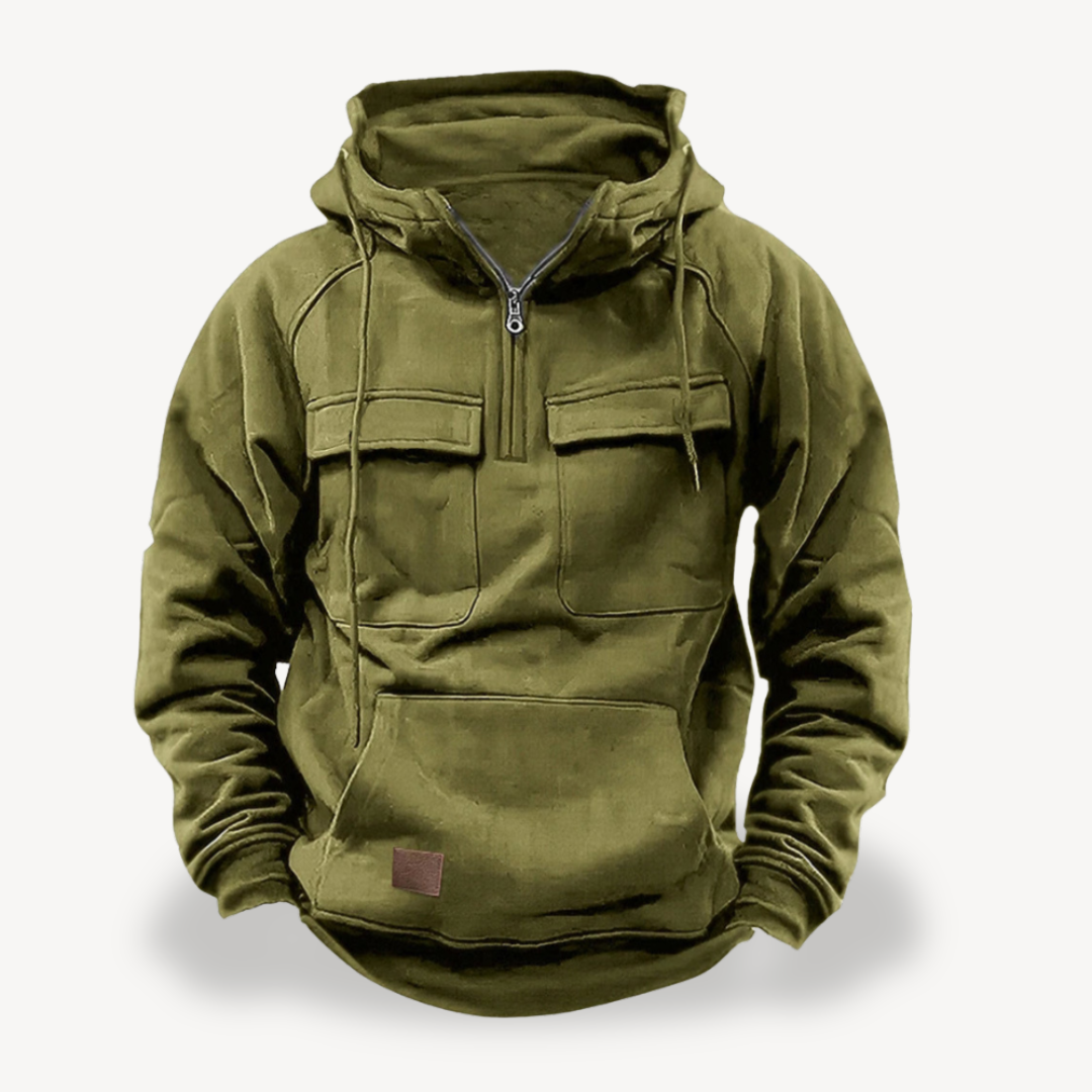Herren Fleece-Cargo-Hoodie | Loravelle 5