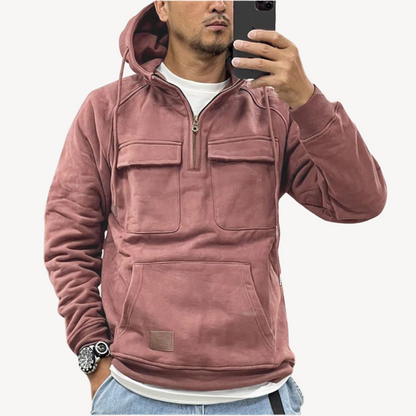 Herren Fleece-Cargo-Hoodie | Loravelle 8