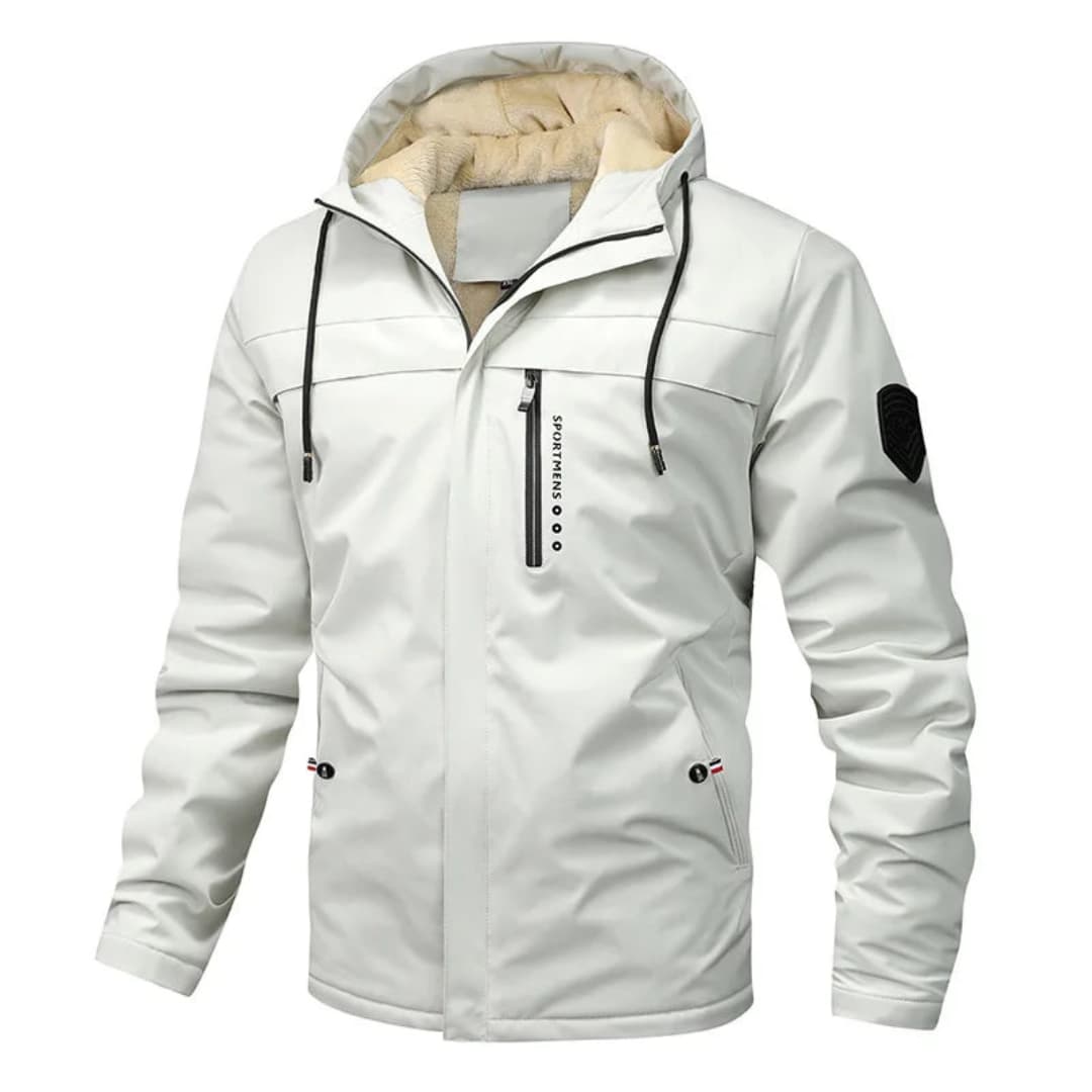Herren Fleecejacke mit Kapuze und durchgehendem Reißverschluss 3