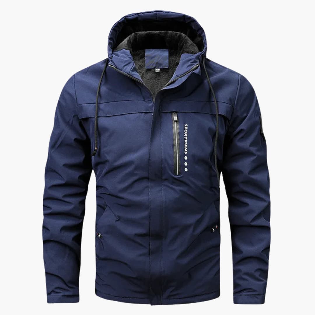 Herren Fleecejacke mit Kapuze und durchgehendem Reißverschluss 5