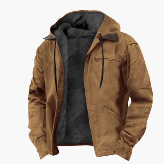 Herren Jacke mit Kapuze und wärmendem Innenfutter 0