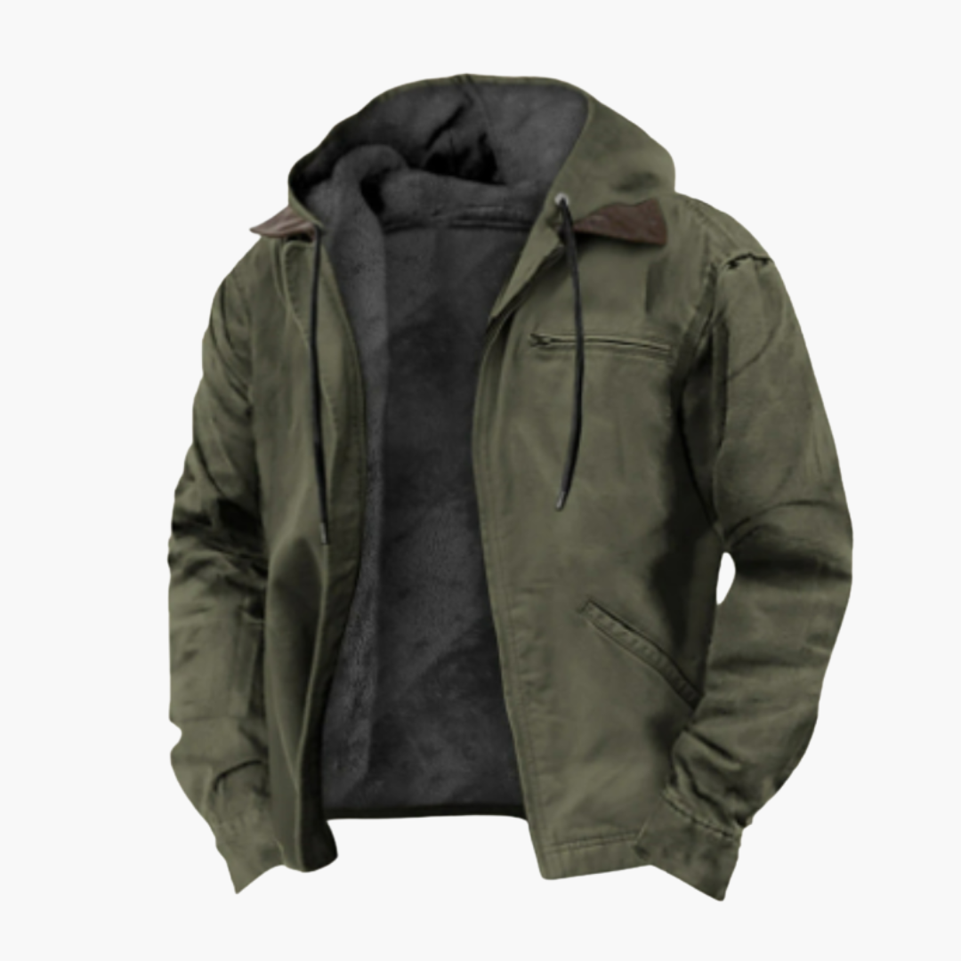 Herren Jacke mit Kapuze und wärmendem Innenfutter 1