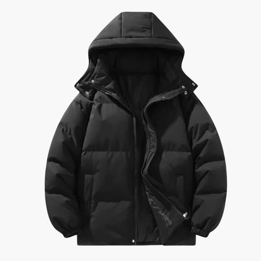 Herren Kapuzen-Steppjacke mit isolierter Füllung und Reißverschluss 0