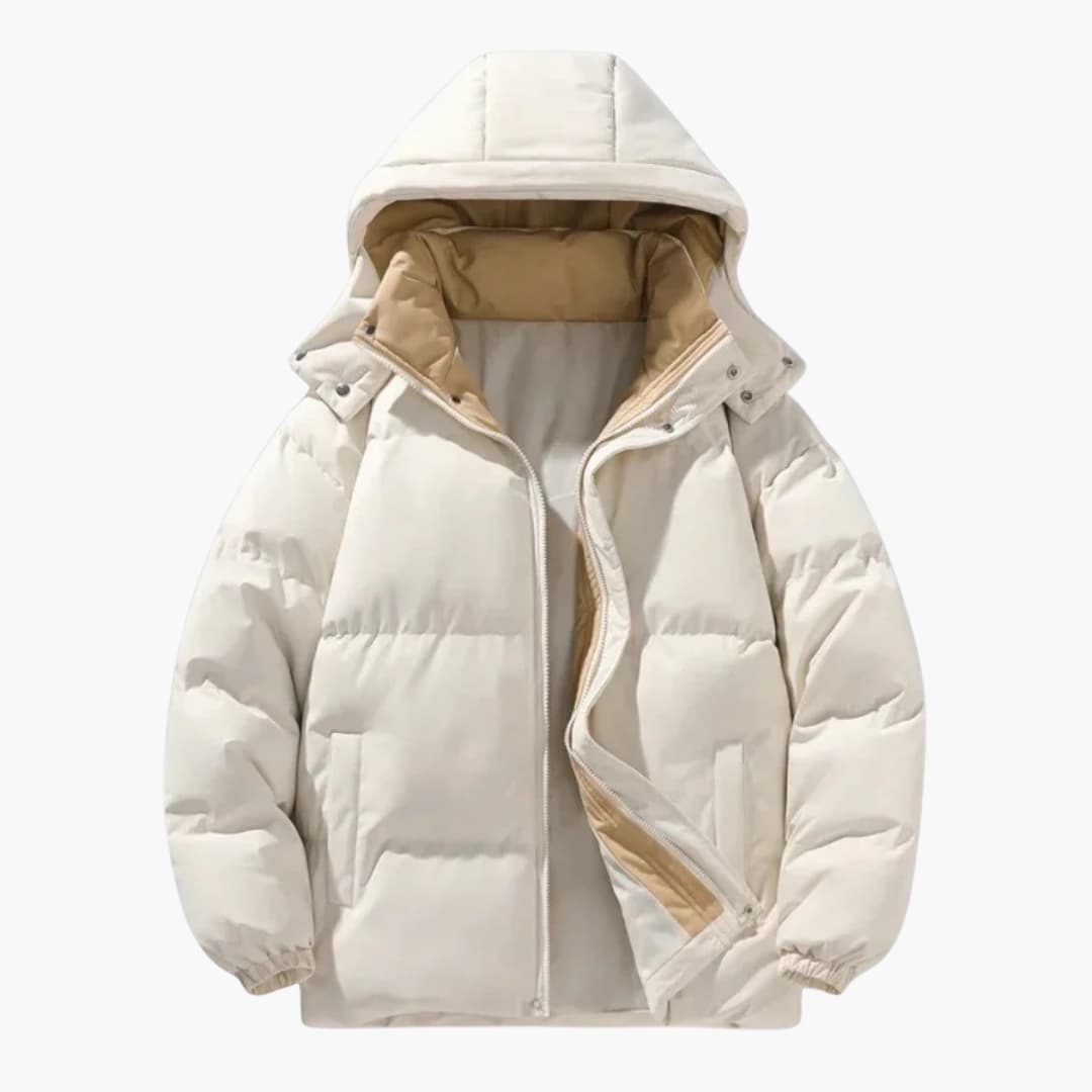 Herren Kapuzen-Steppjacke mit isolierter Füllung und Reißverschluss 1
