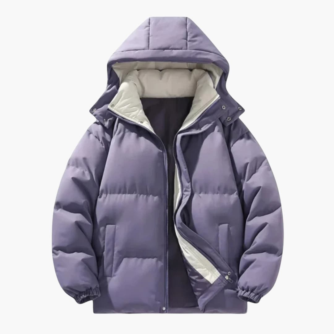 Herren Kapuzen-Steppjacke mit isolierter Füllung und Reißverschluss 2