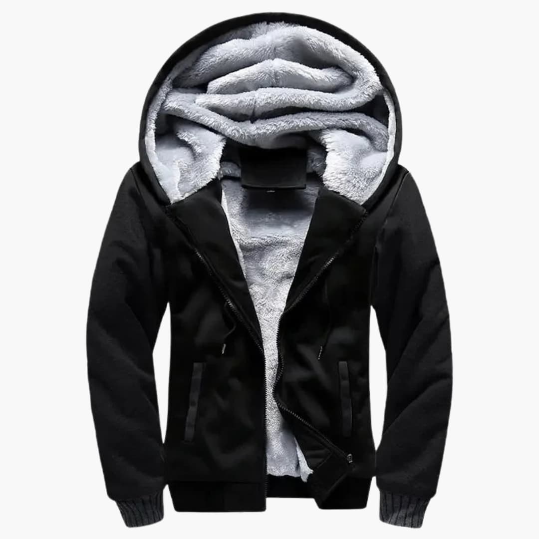 Herren Kapuzenjacke mit durchgehendem Reißverschluss und Fleece-Innenfutter 5