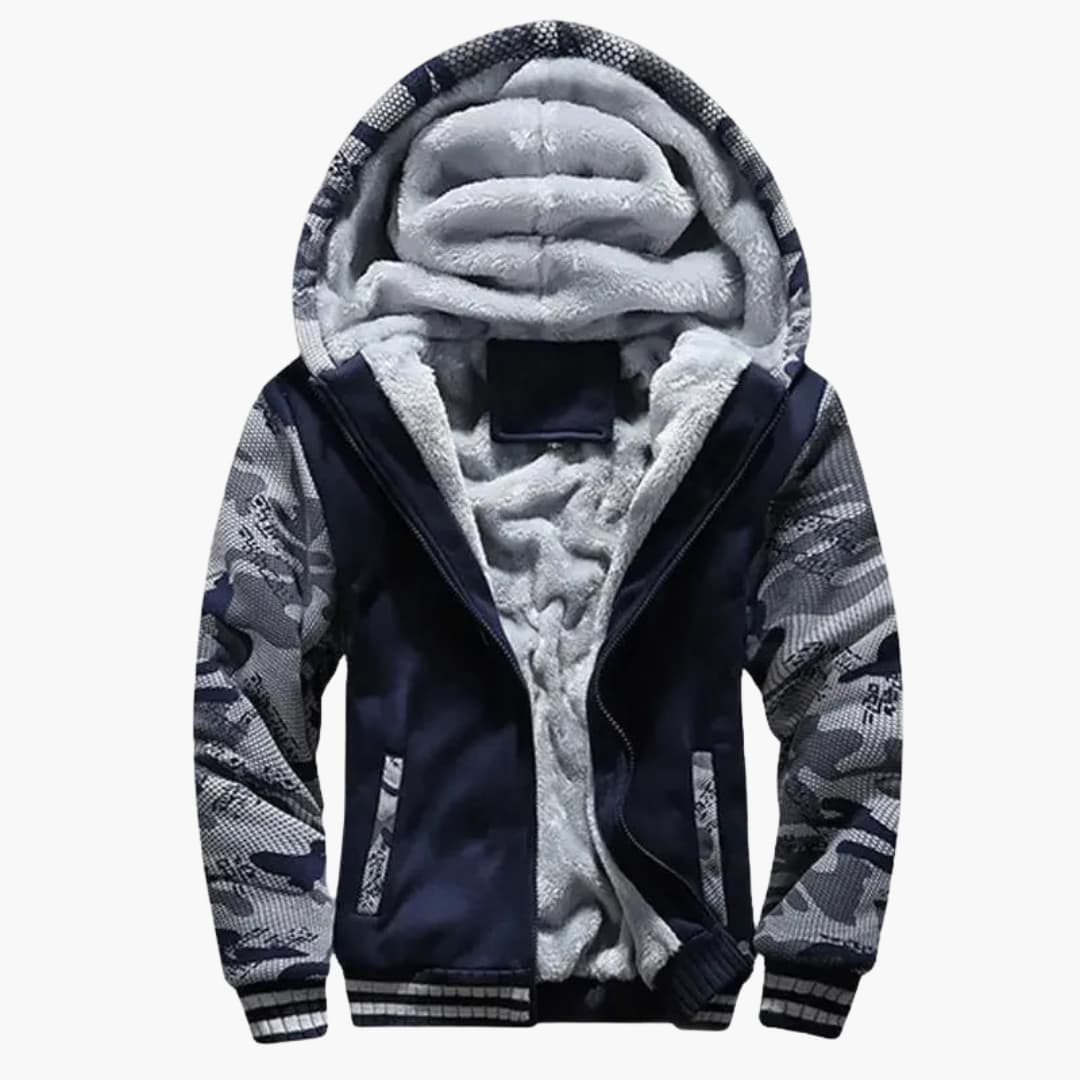 Herren Kapuzenjacke mit durchgehendem Reißverschluss und Fleece-Innenfutter 8