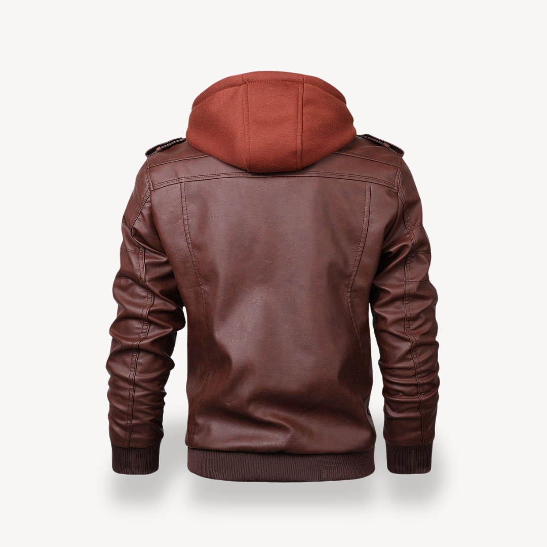 Herren Lederjacke mit Kapuze | Loravelle 2
