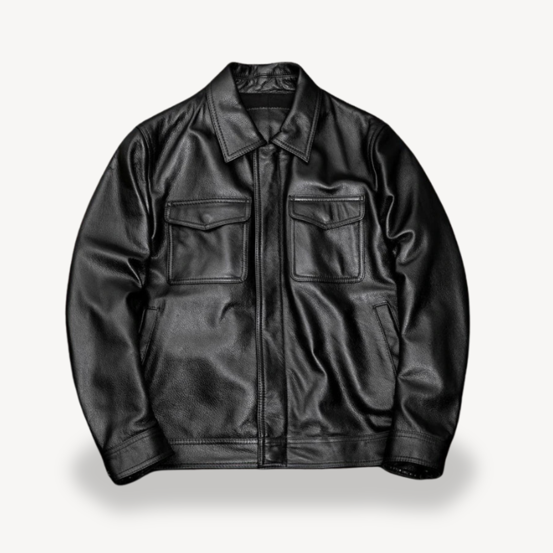 Herren Lederjacke mit Taschen | Loravelle 1
