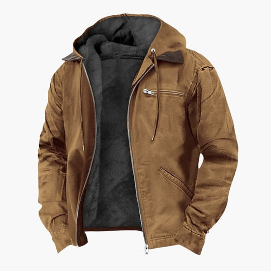 Herren Outdoorjacke mit Reißverschluss und langen Ärmeln 0